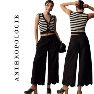 Anthropologie Somerset Crochet Pull-On Pants